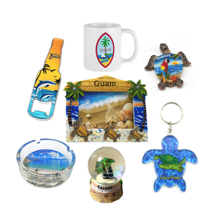 Custom Beach Island Resin Magnet Guam Souvenir Fridge Magnet