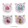 Custom Ceramic Animal Drink Coaster Set Unique Shape Cute Cat Dog Head Coasters