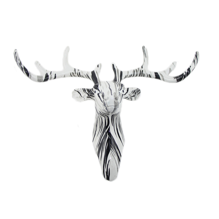 Nordic Modern Luxury Animal Head Wall Decor Resin Deer Wall Hanging Decoration