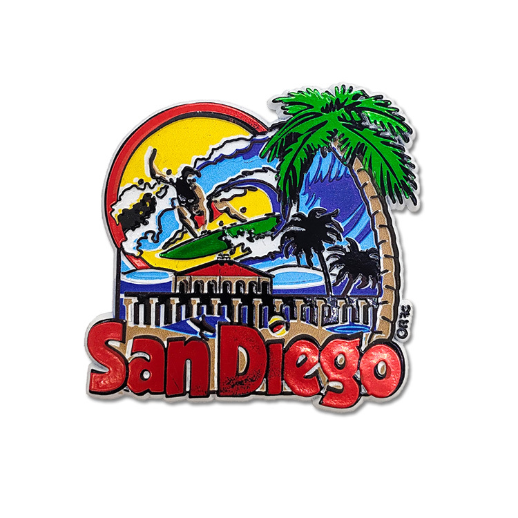 Custom 3D Rubber San Diego Souvenir Fridge Magnet