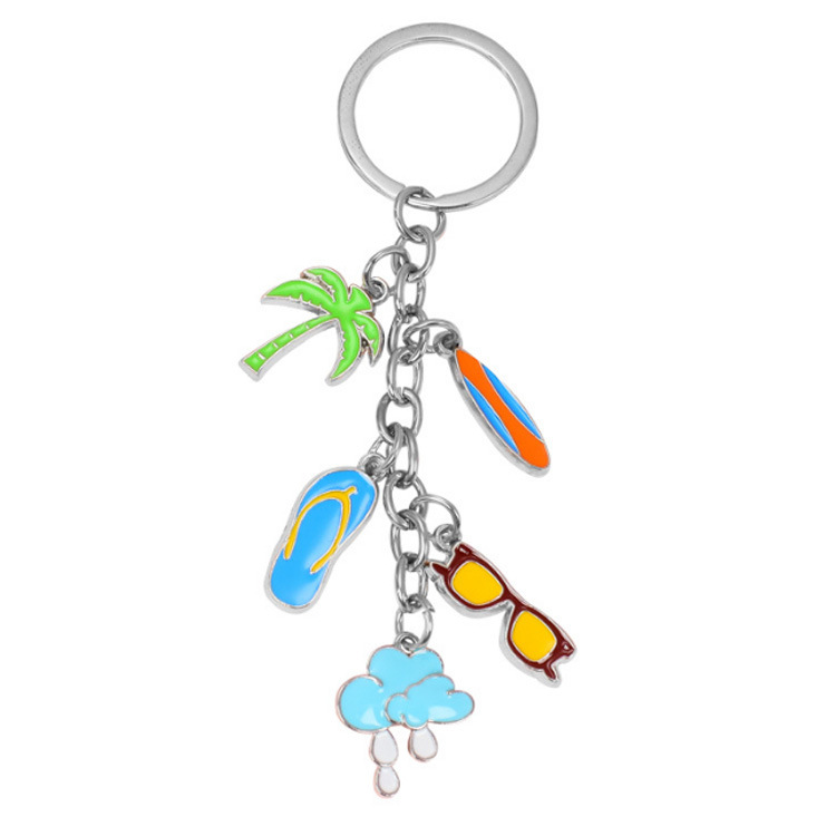 Charm Collection Surf Beach Ocean Collection Souvenir Keychain Pendant Creative Bag Accessories Gift Key Ring