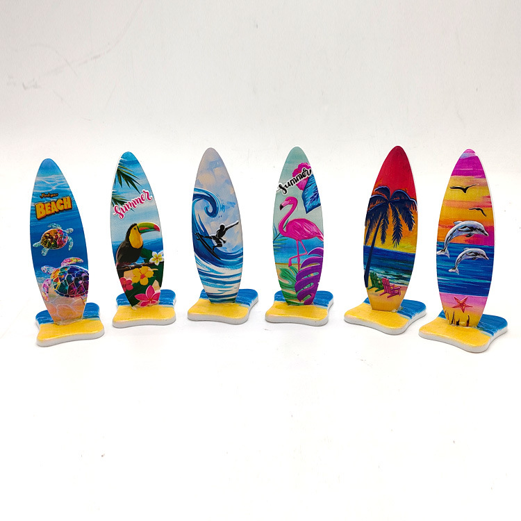 Summer Beach Souvenir Unique Style Colorful Resin Surfboard Decor