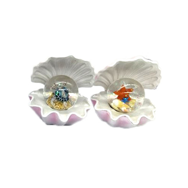 Custom Resin Ocean Summer Beach Souvenir Seashell Snow Globes