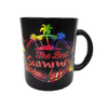 Beach Souvenir Design Custom Logo Black Coffee Mug