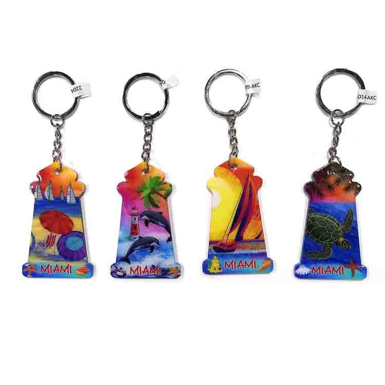 Custom Tourist Beach Souvenirs Products Acrylic Keychain