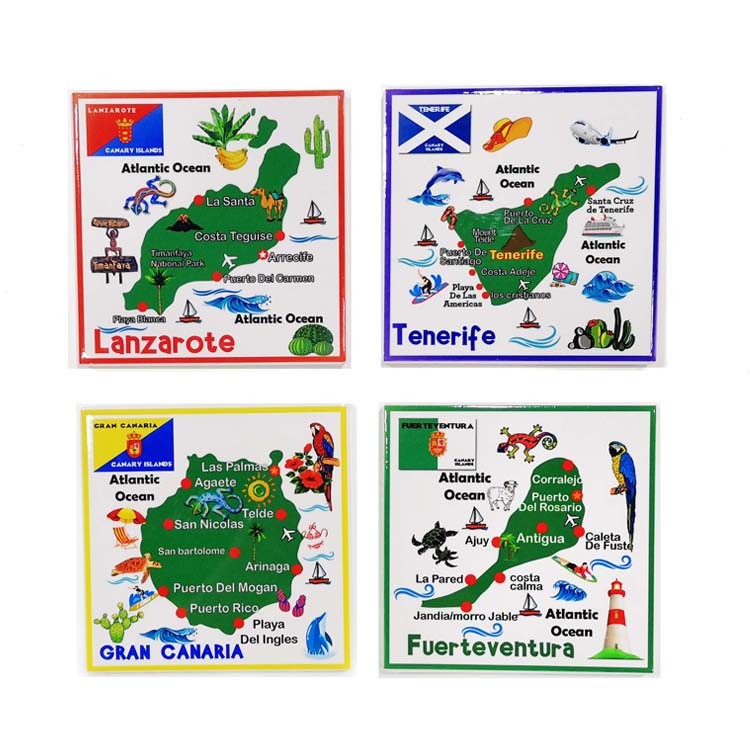 Custom Printed Spain Tourist Souvenir Gift Ceramic Coaster