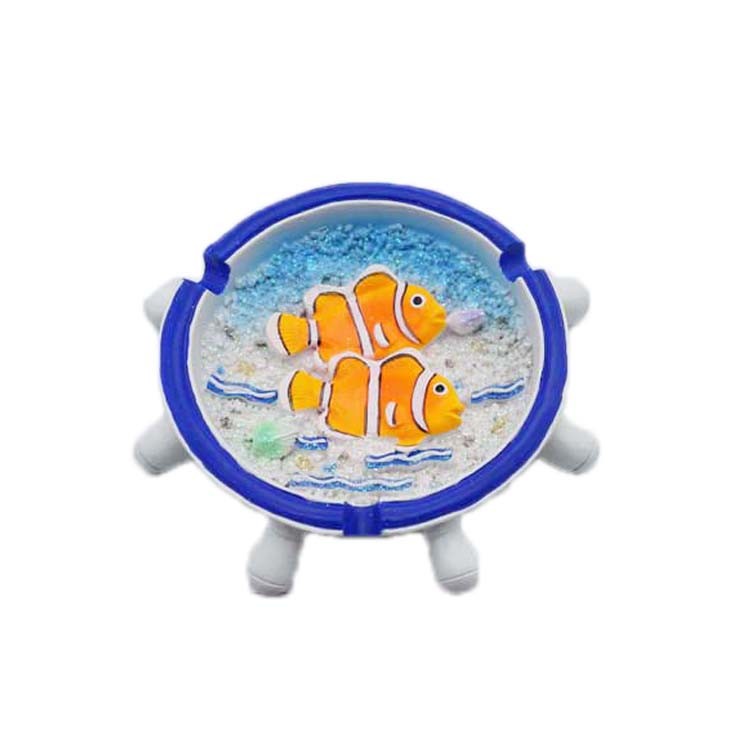 Hot Sale Hand Painting Customized Souvenir Gifts Polyresin Resin Turtle Cigarette Ashtray