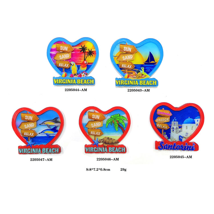 Custom Turtle Beach 3D Wood Fridge Magnets Tourism Souvenirs