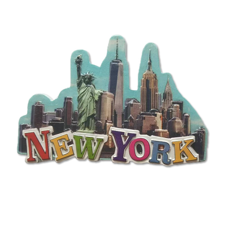 Custom Travel Souvenir Magnet New York City Statue of Liberty Souvenirs Fridge Magnet