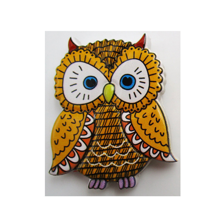 Custom Printed Resin Europe Souvenir Owl Gift Owl Magnet