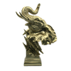 Quanzhou Resin Factory Golden Resin Elephant Head Statue for Home Decoration