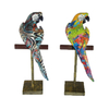 Custom Colorful 3D Home Table Decoration Resin Birds Parrot Statue for Sale