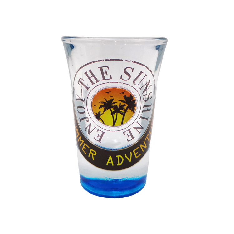 Personalized Logo Printed Custom Beach Tourist Souvenir Shot Glass