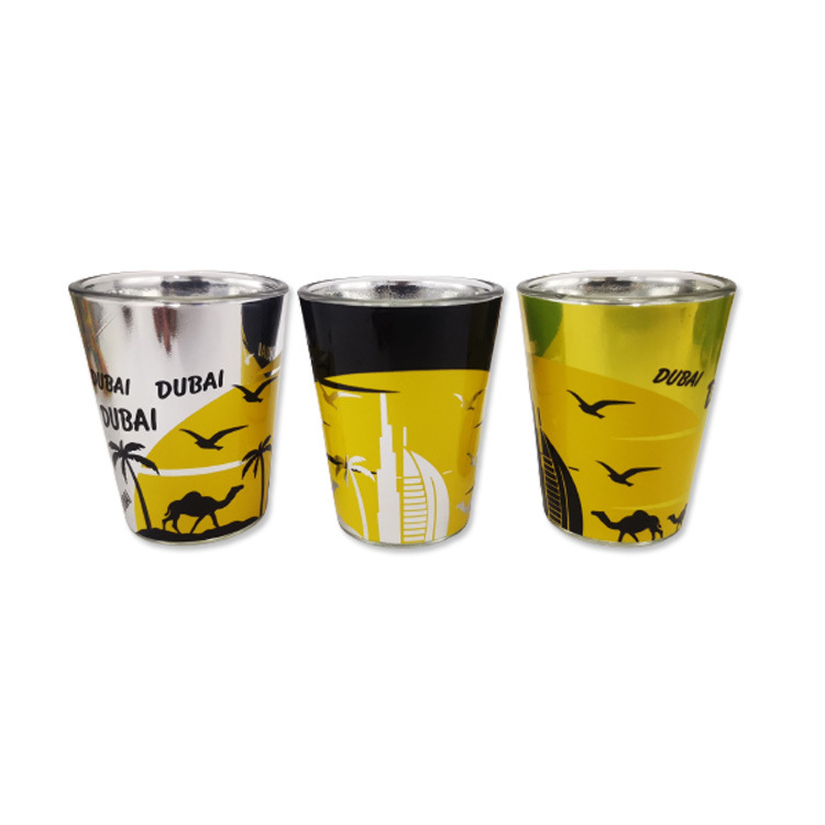 Custom Printed Unique Color Dubai Souvenirs Shot Glass