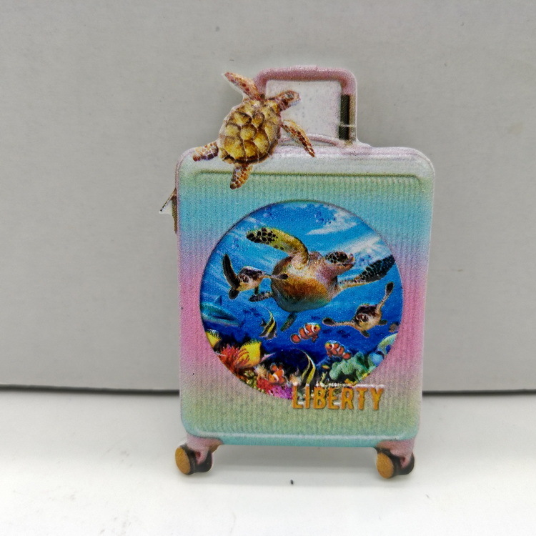 Resin Printed Spain Lanzarote Fuerteventura Souvenir Beach Fridge Magnet