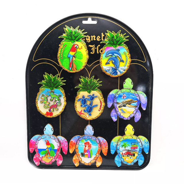 Customized Logo Turtle Sea Life Miami Myrtle Virginia Beach Souvenir Wood Fridge Magnet