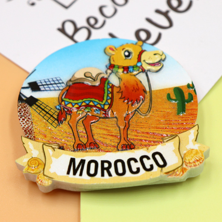 Factory Free Design Resin 3D Printing Camel Morocco Souvenir Fridge Magnet