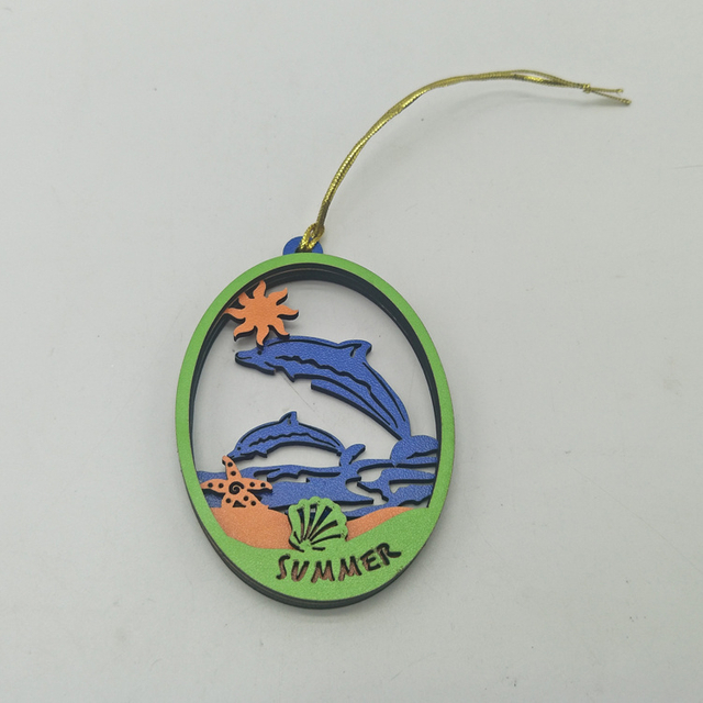 Custom Shaped Laser Cutting Wood Christmas Tree Decoration Wooden Hanging Souvenir