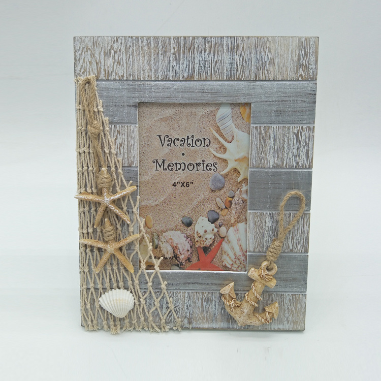 Wholesale Souvenir Nautical Picture Frame Beach Wood MDF Photo Frames