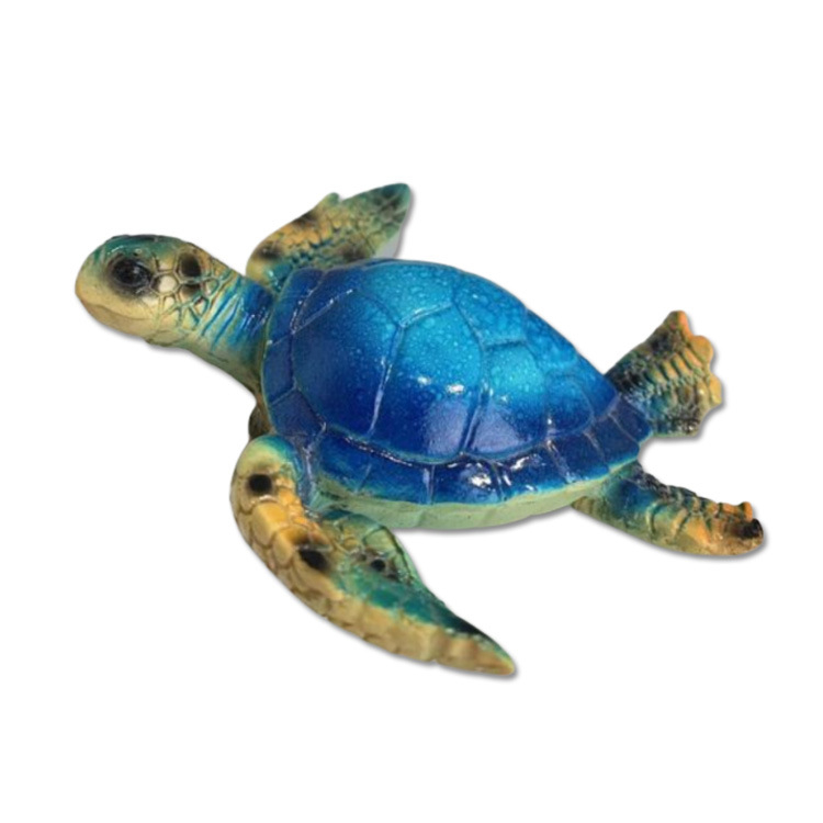 Wholesale Animal Statue Beach Blue Sea Turtle Resin Figurine for Home Decor