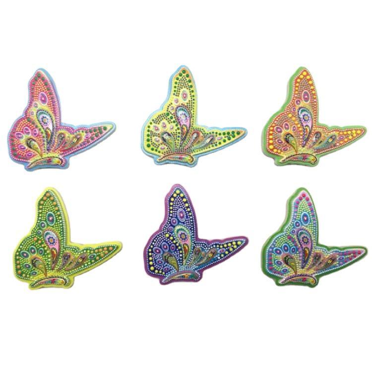 Wholesale Embossed Printing Animal Shape Resin Souvenir Butterfly Fridge Magnet