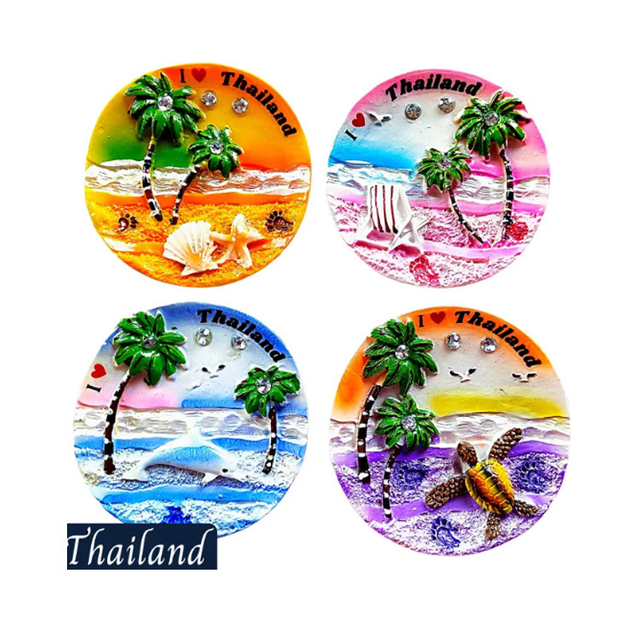 Customized Resin Beach Tourist Souvenirs Thailand Pattaya Fridge Magnet