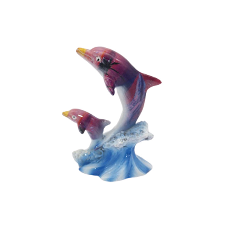 Factory Wholesale Beach Tourist Souvenir Gift Dolphin Statue Resin Dolphin Figurine for Home Decor