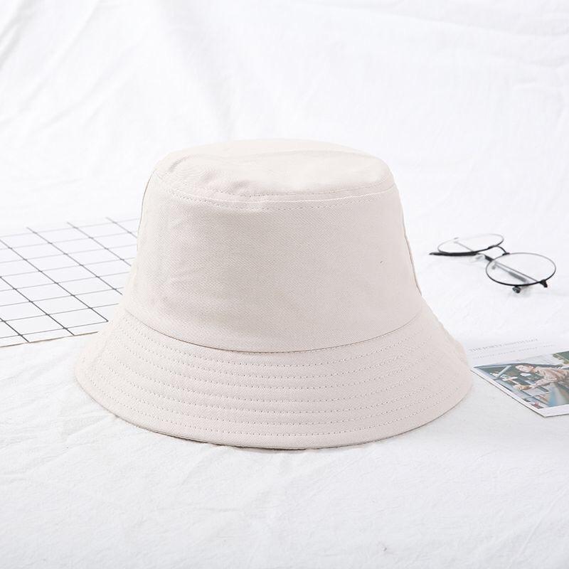 Wholesale Custom Embroidery Logo Casual Sun Hat Blank Black White Bucket Hat