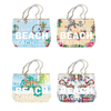 Custom Logo Souvenir Women Large Canvas Digital Printing Beach Bag with Rope Handle