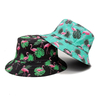 Wholesale Beach Fisherman Hat Floral Summer Tropical Plant Flamingo Bucket Hat