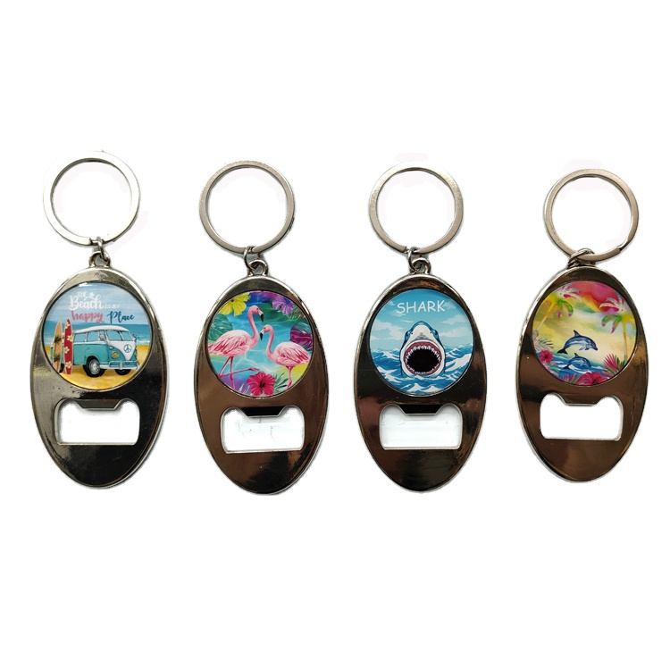 Factory Custom Seaside Beach Gift Resort Souvenir Summer Surfboard Bottle Opener Keychain