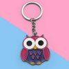 Custom Animal Shape Key Holder Souvenir Gift Enamel Painted Metal Good Luck Owl Keychain