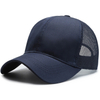 Wholesale Sports Casual Plain Mesh Snapback Trucker Caps Black Baseball Caps for Men