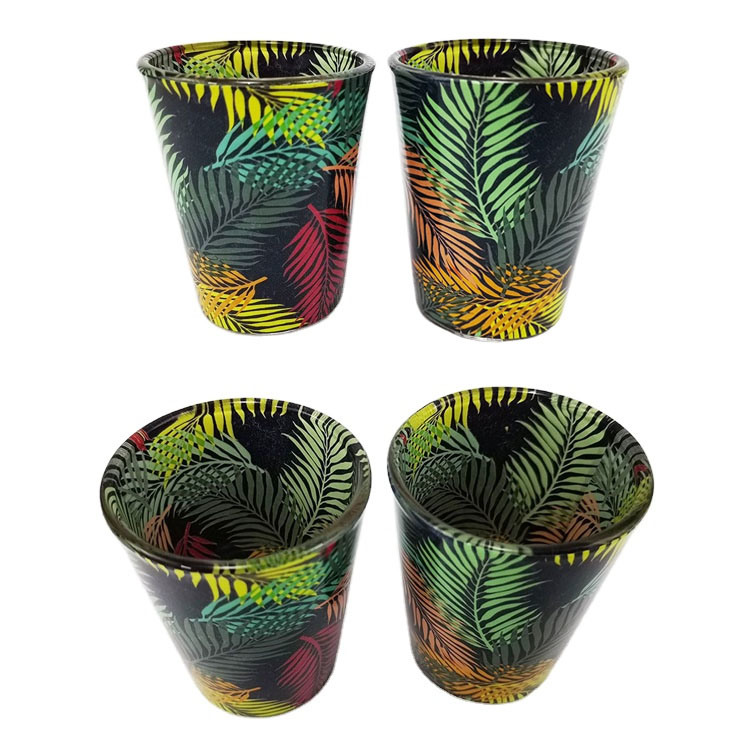 Wholesale 2 Oz Sublimation Beach Souvenir Shot Glass Custom Full Color Printed Shot Glasses