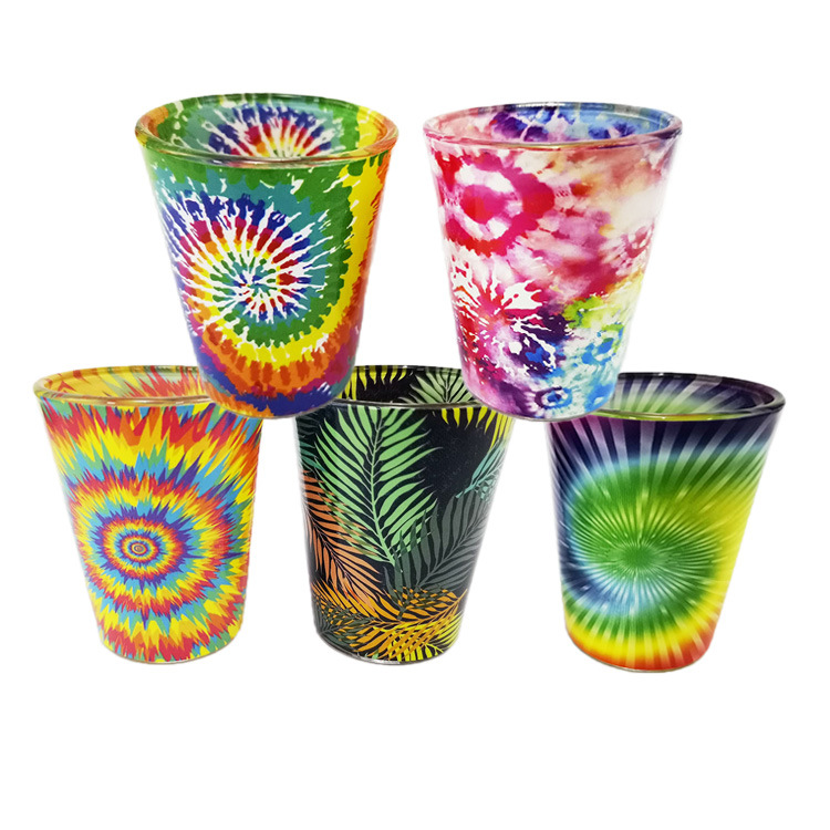 Wholesale 2 Oz Sublimation Beach Souvenir Shot Glass Custom Full Color Printed Shot Glasses