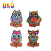 Resin Printing Animal Shape Souvenir Magnet Owl Fridge Magnet