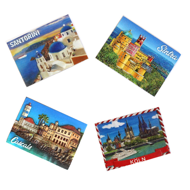 European City Landscape Resin 3D Printing Tourist Souvenir Custom Made Fridge Magnet