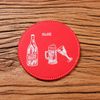 Custom Logo Printing Blank Soft PU Leather Coasters for Promotion Gift