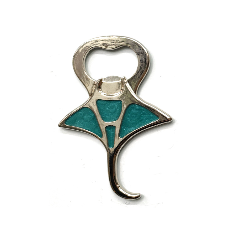 Wholesale Ocean Souvenir Manta Rays Keychain Souvenir Fridge Magnet Bottle Opener