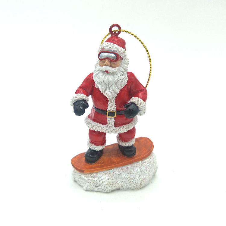 Wholesale Custom Resin Christmas Tree Pendant Ski Christmas Ornaments