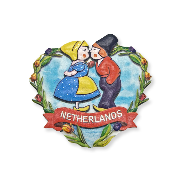 OEM Polyresin Printed Amsterdam Netherlands Souvenir Fridge Magnet