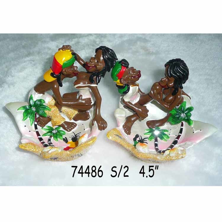 Custom Resin Sexy Jamaica Rasta Figurine Rasta Ashtray for Souvenir