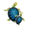 Home Decor Resin Large Full Color Printed Blue Sea Turtle Statue for Beach Souvenir