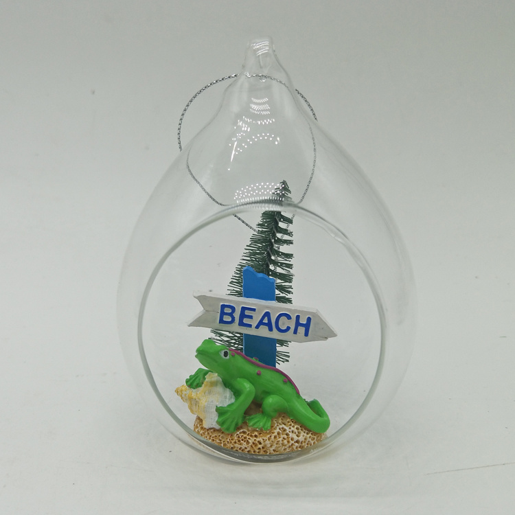 Hand Painting Christmas Tree Hanging Glass Christmas Ornaments