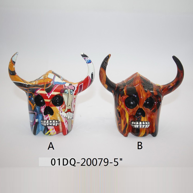 Custom Skull Statue Resin Crafts for Hallowen Decoration