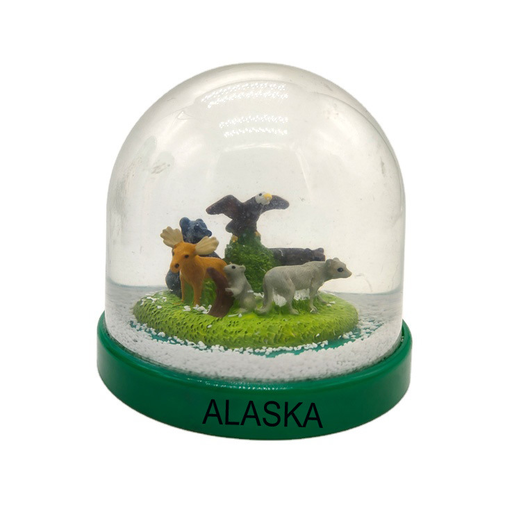 Customized Plastic Acrylic Photo Frame Snow Globe with Picture Insert