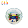 Custom Logo Jamaica Rasta Souvenir Leaf Shape Glass Ashtray