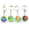 Wholesale Cheap Crystal Keychain Custom Logo Beach Design Glass Keychain for Souvenir