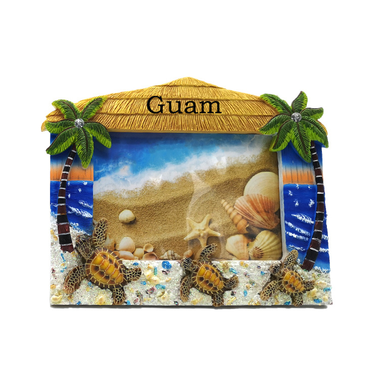 Custom Beach Island Resin Magnet Guam Souvenir Fridge Magnet