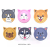 Custom Ceramic Animal Drink Coaster Set Unique Shape Cute Cat Dog Head Coasters